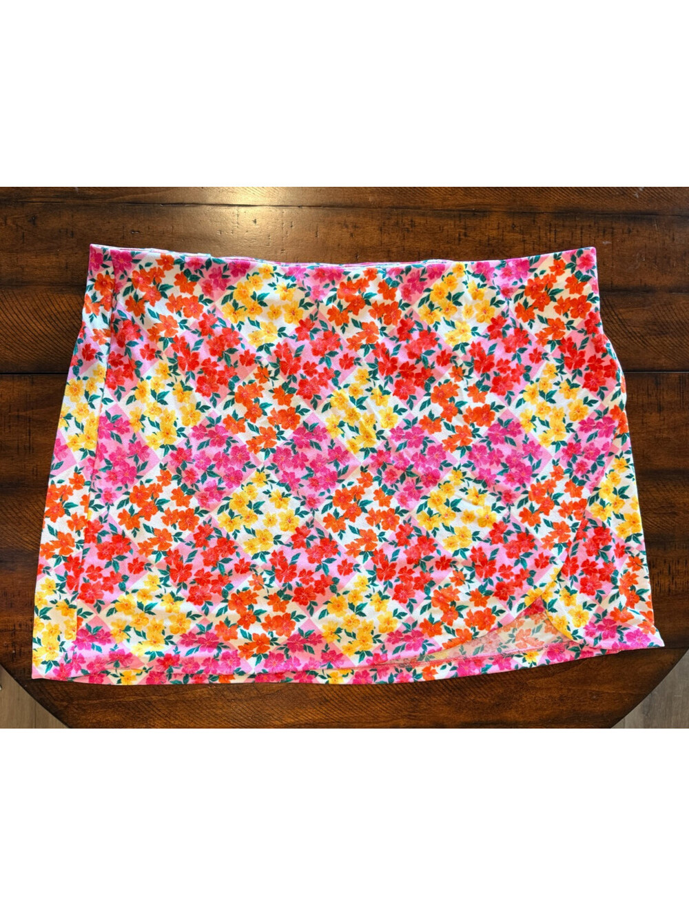Isaac Mizrahi Live Stretch Floral Wrap Skort Multicolor Petite 4X A647781